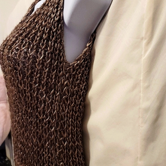 Dress crochet/ brown / handmade. I DO NOT ACCEPT RETURNS - Picture 3 of 5